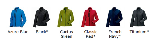 Female Softshell colour Choices
